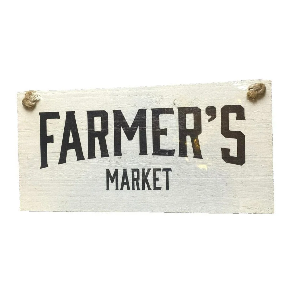 Farmers Market Wall Art Home Decor Farmhouse‎ Wood Sign